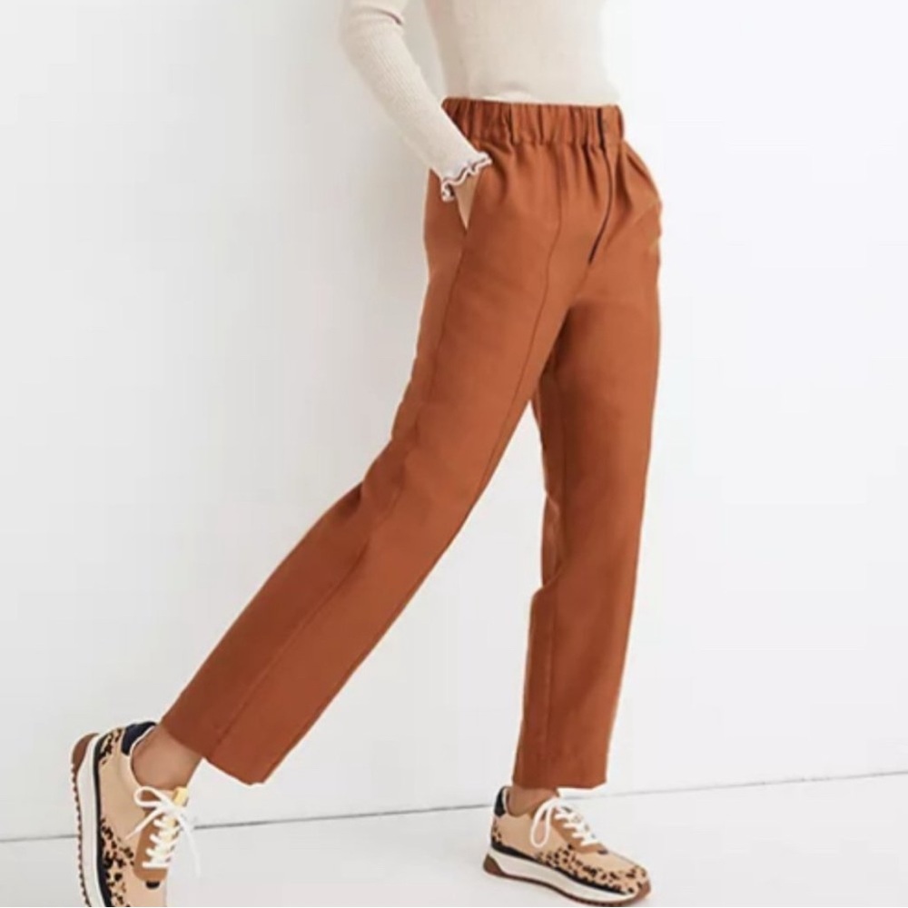 Madewell Tapered Huston Pull-On Crop Pants High Rise Size Medium
